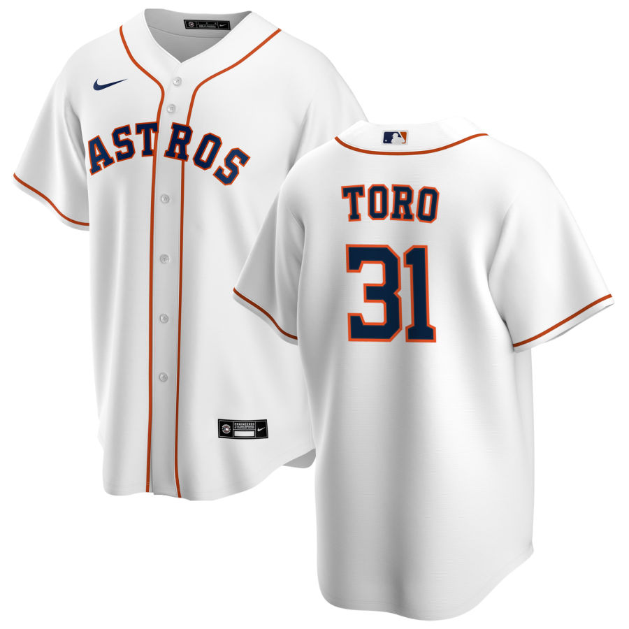 Nike Men #31 Abraham Toro Houston Astros Baseball Jerseys Sale-White